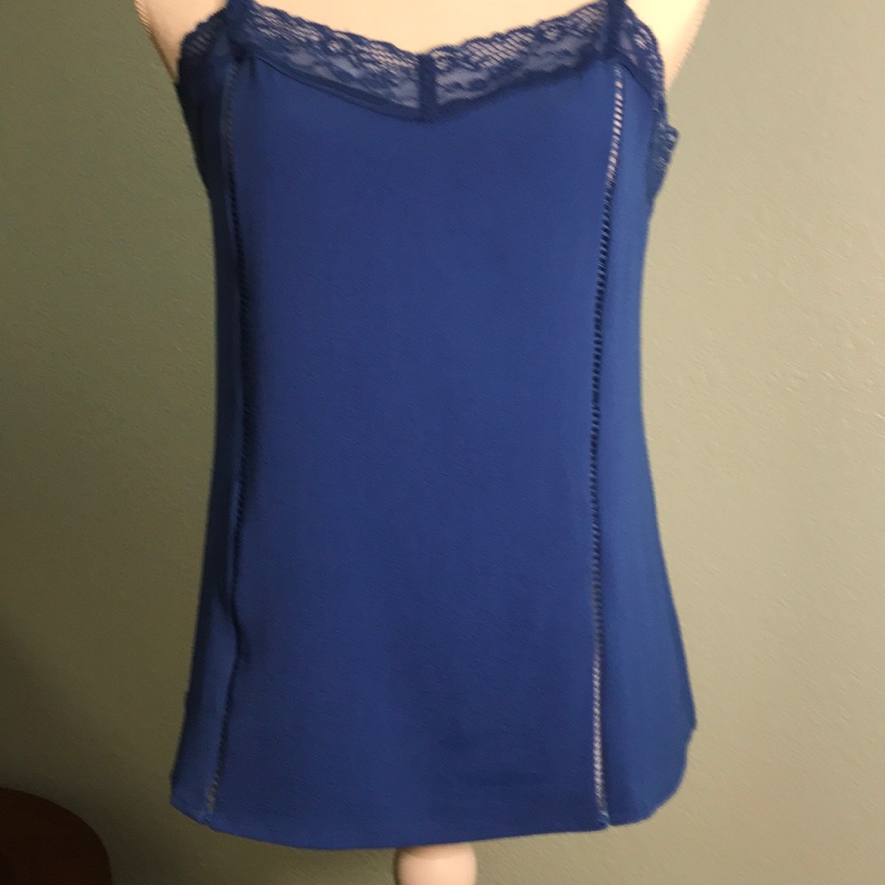 Crescent cami top, royal blue, size Small